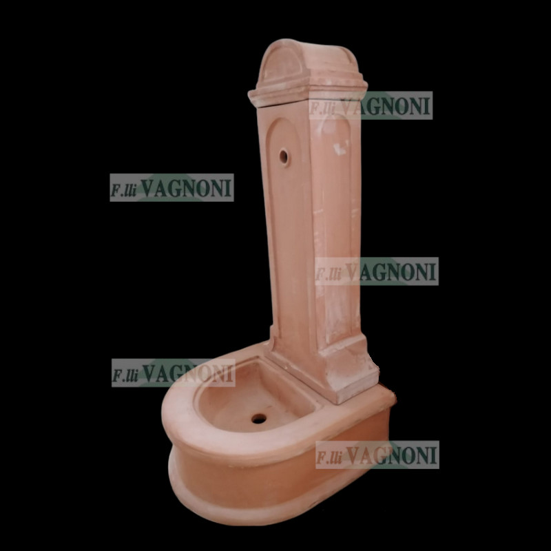FONTANA IN TERRACOTTA A COLONNA CM. 120